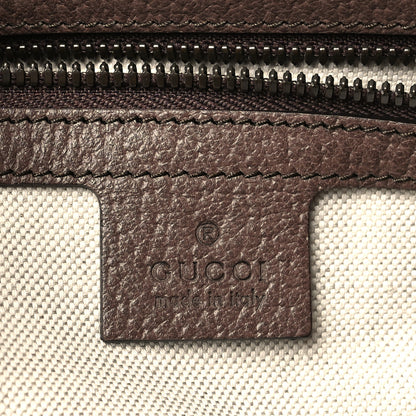 Gucci GG Supreme Monogram Textured Dollar Calfskin Web Small Duffle Bag Beige Ebony 6 of 10