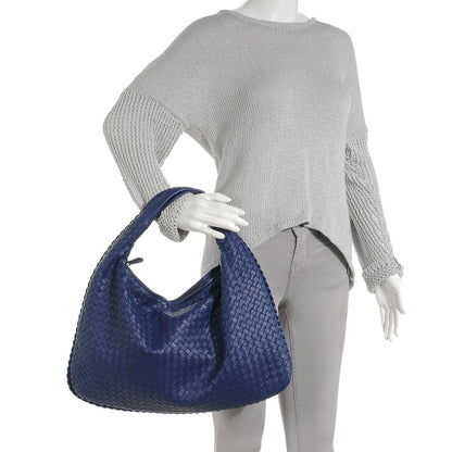 Bottega Veneta Nappa Intrecciato Large Veneta Hobo Cobalt Blue 2 of 8