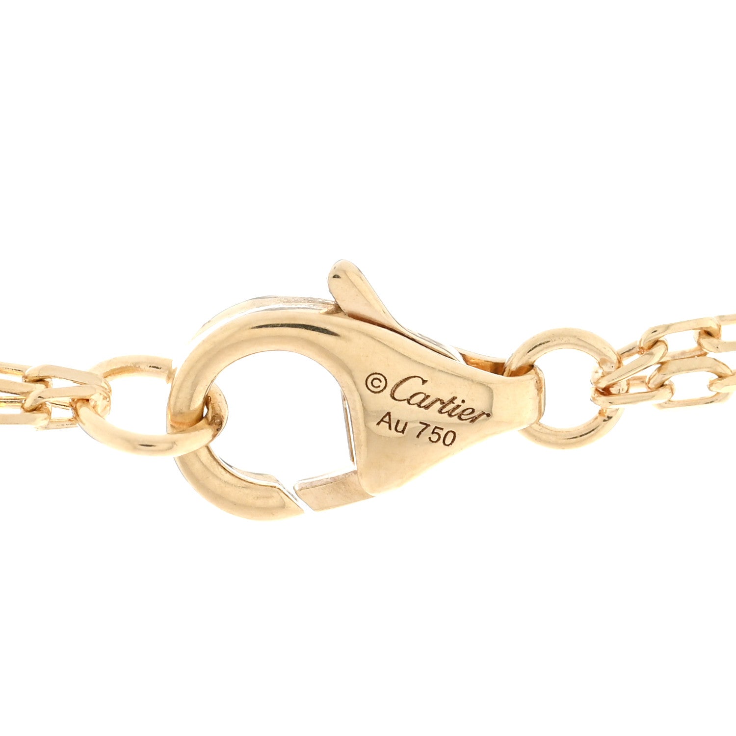 Cartier 18K Yellow Gold 2 Diamond LOVE Necklace 4 of 5