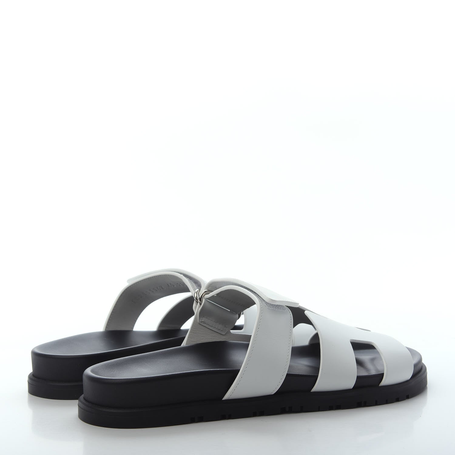 Hermes Calfskin Womens Chypre Sandals 40 White 3 of 4