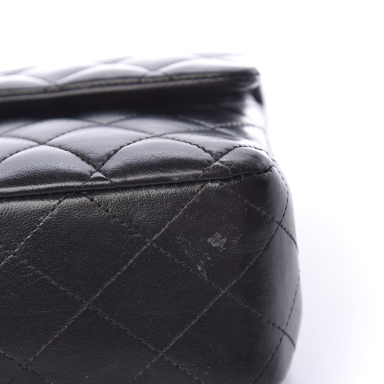 Chanel Lambskin Quilted Medium Double Flap Black 9 of 10