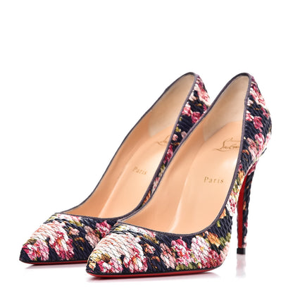 Christian Louboutin Tissu Baigneuse Pigalle Follies 100 Pumps 40.5 Multi 3 of 8