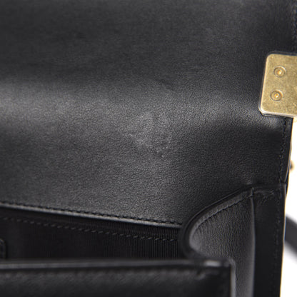 Chanel Lambskin Quilted Medium Boy Top Handle Flap Black 11 of 13