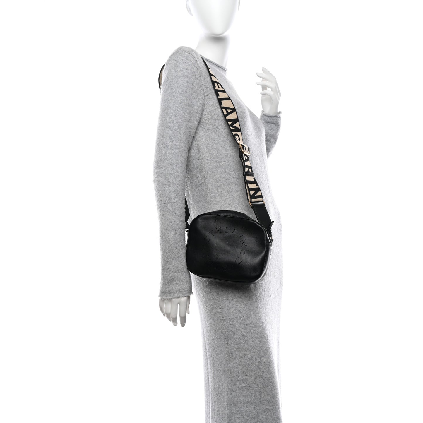 Eco Alter Nappa Perforated Logo Mini Bag Black