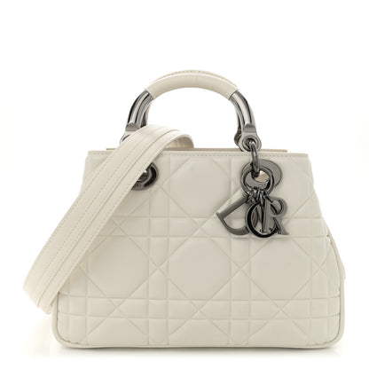 Christian Dior Calfskin Cannage Small The Lady 95.22 Ivory 1 of 12
