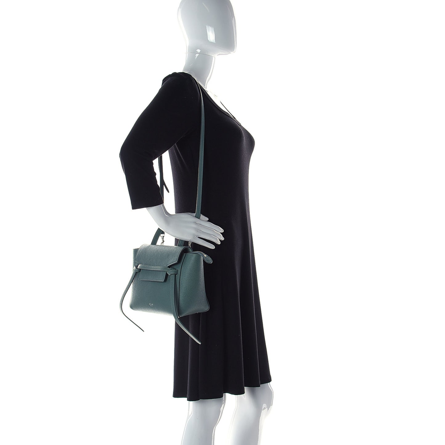 Grained Calfskin Nano Belt Bag Celadon