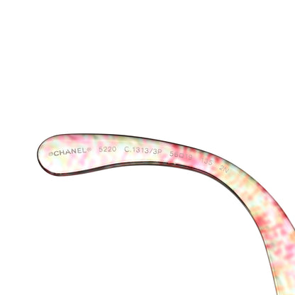 Chanel Acetate Multicolor Tweed CC Sunglasses 5220 Pink 6 of 8