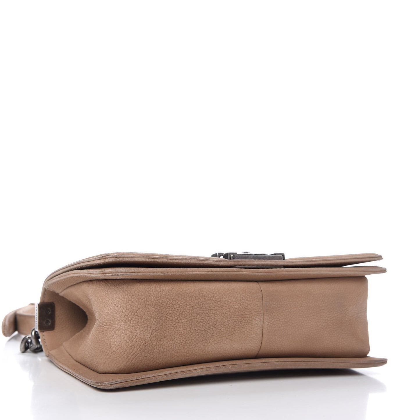Iridescent Caviar Quilted Medium Boy Flap Beige