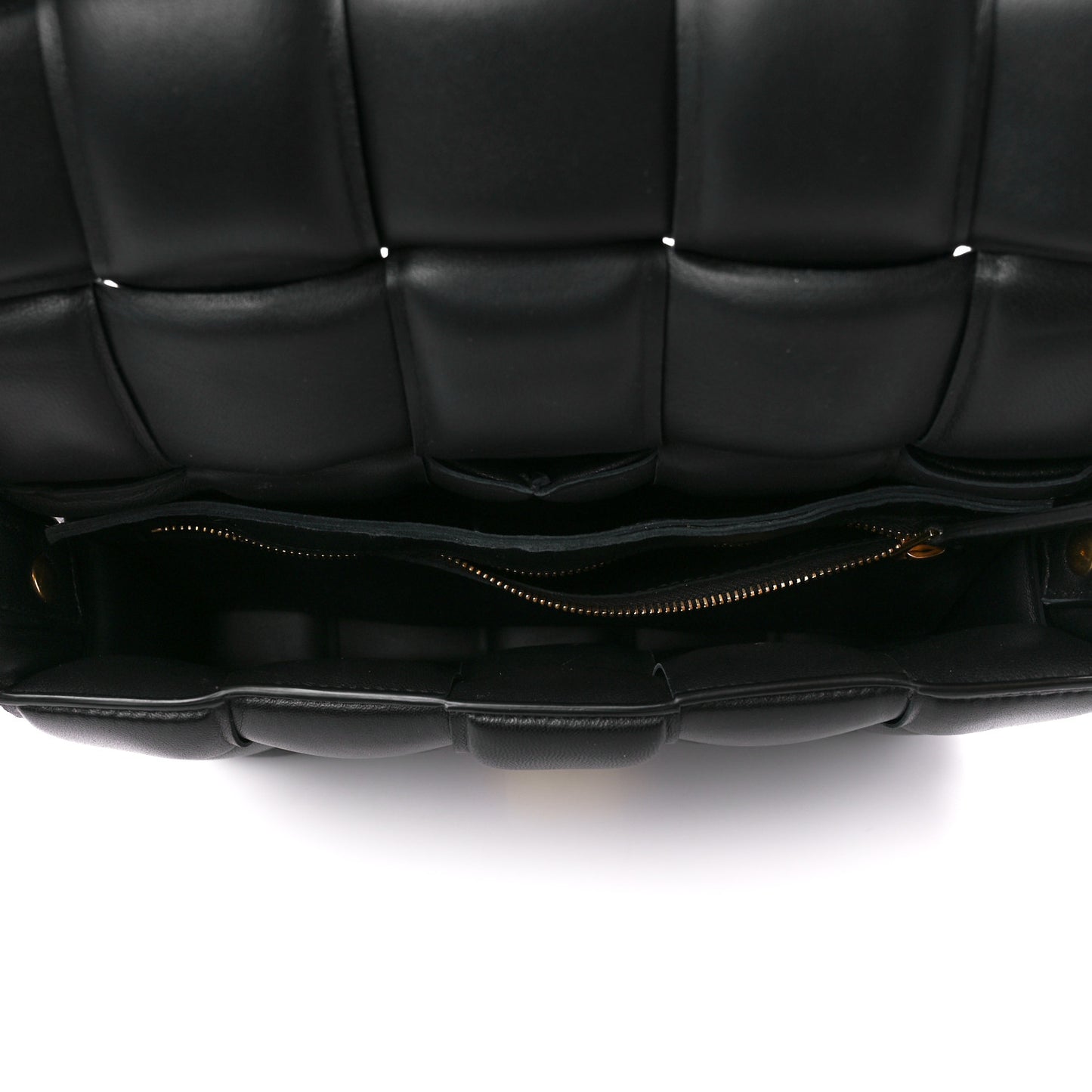 Nappa Maxi Intreccio Padded Cassette Crossbody Bag Black