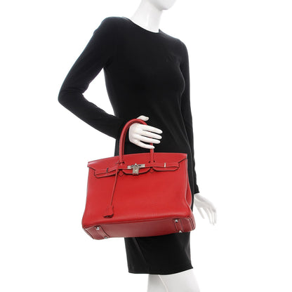 Hermes Buffle Skipper Birkin 35 Rouge Vif 2 of 40