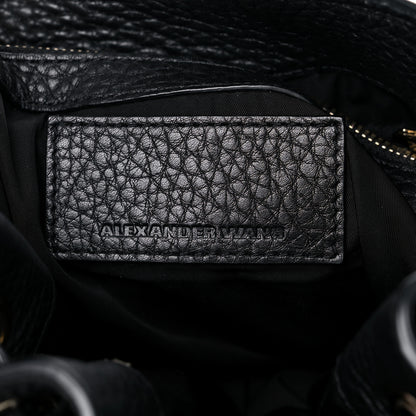 Alexander Wang Pebbled Lambskin Diego Bucket Black Gold Hardware 6 of 10