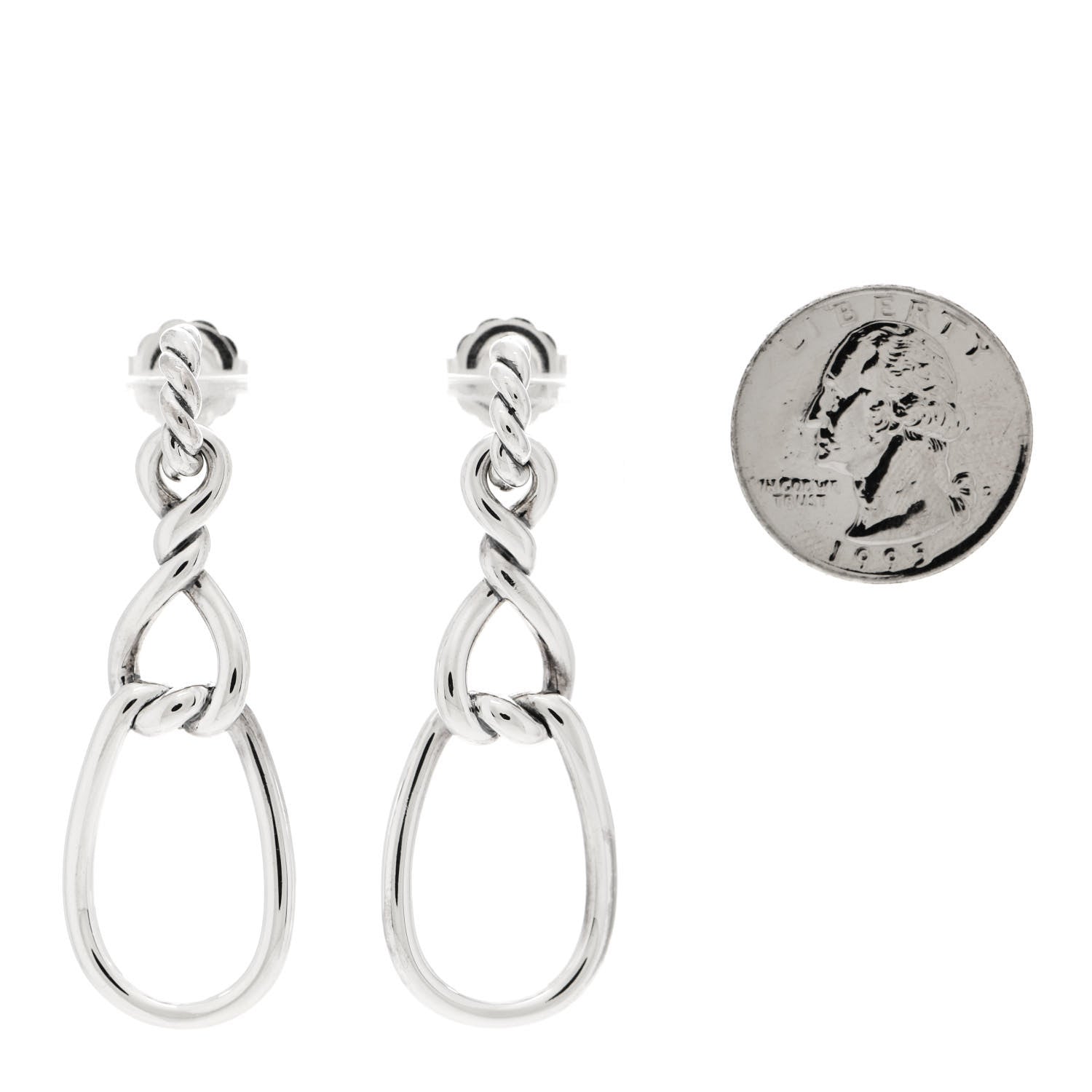 David Yurman Sterling Silver Continuance Triple Drop Earrings 2 of 6
