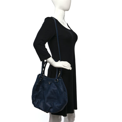 Prada Vitello Daino Satchel Baltico 2 of 10