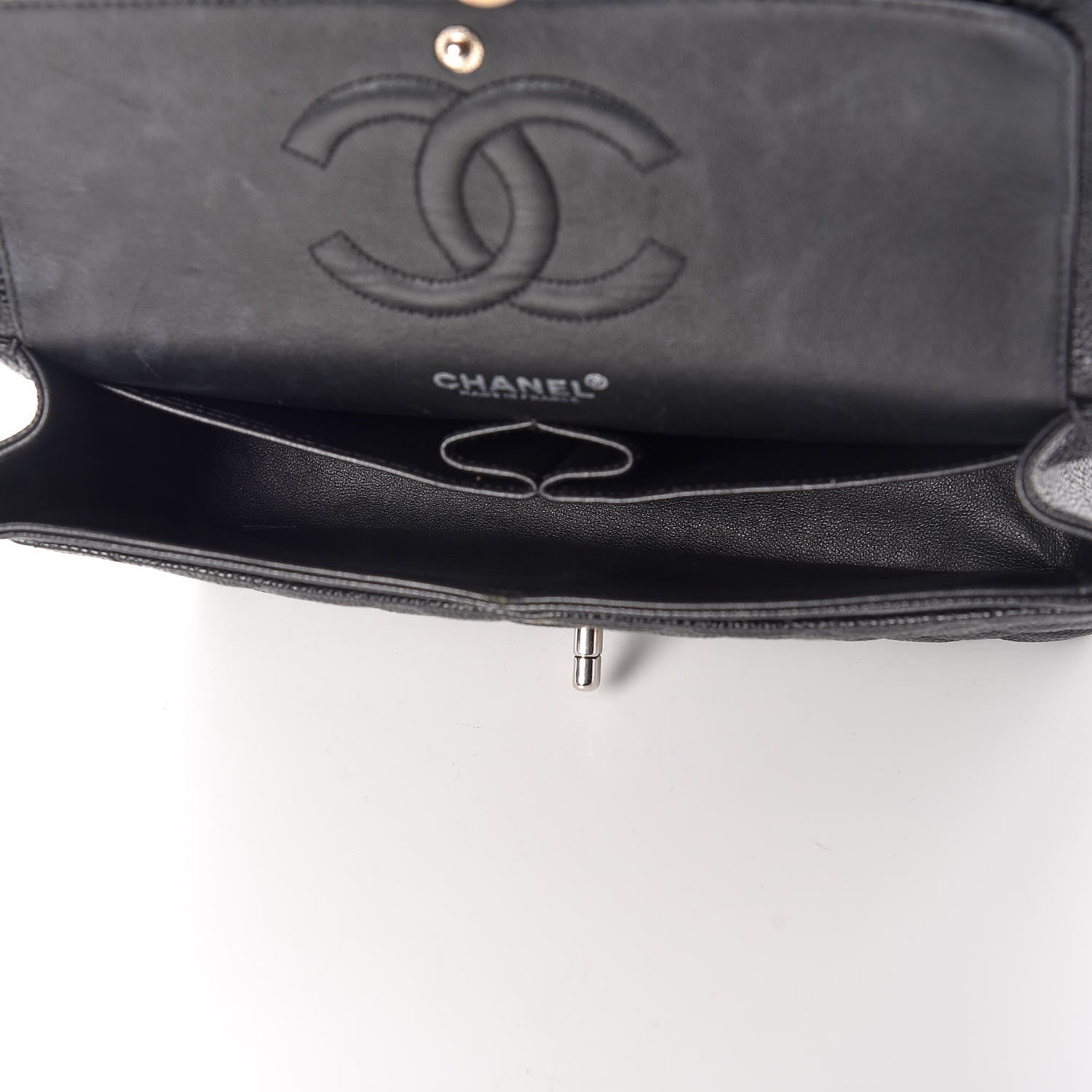 Chanel Caviar Quilted Medium Double Flap Black 7 of 13