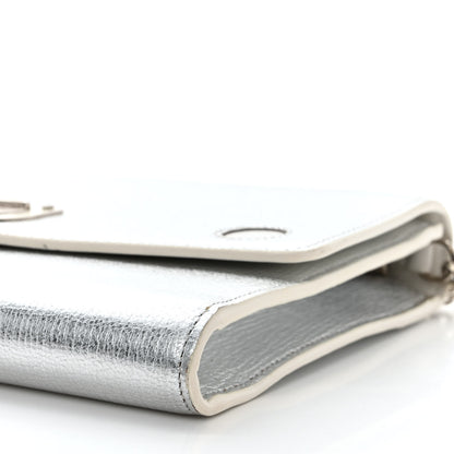 Christian Dior Goatskin Diorever Wallet On Chain Argent 10 of 12