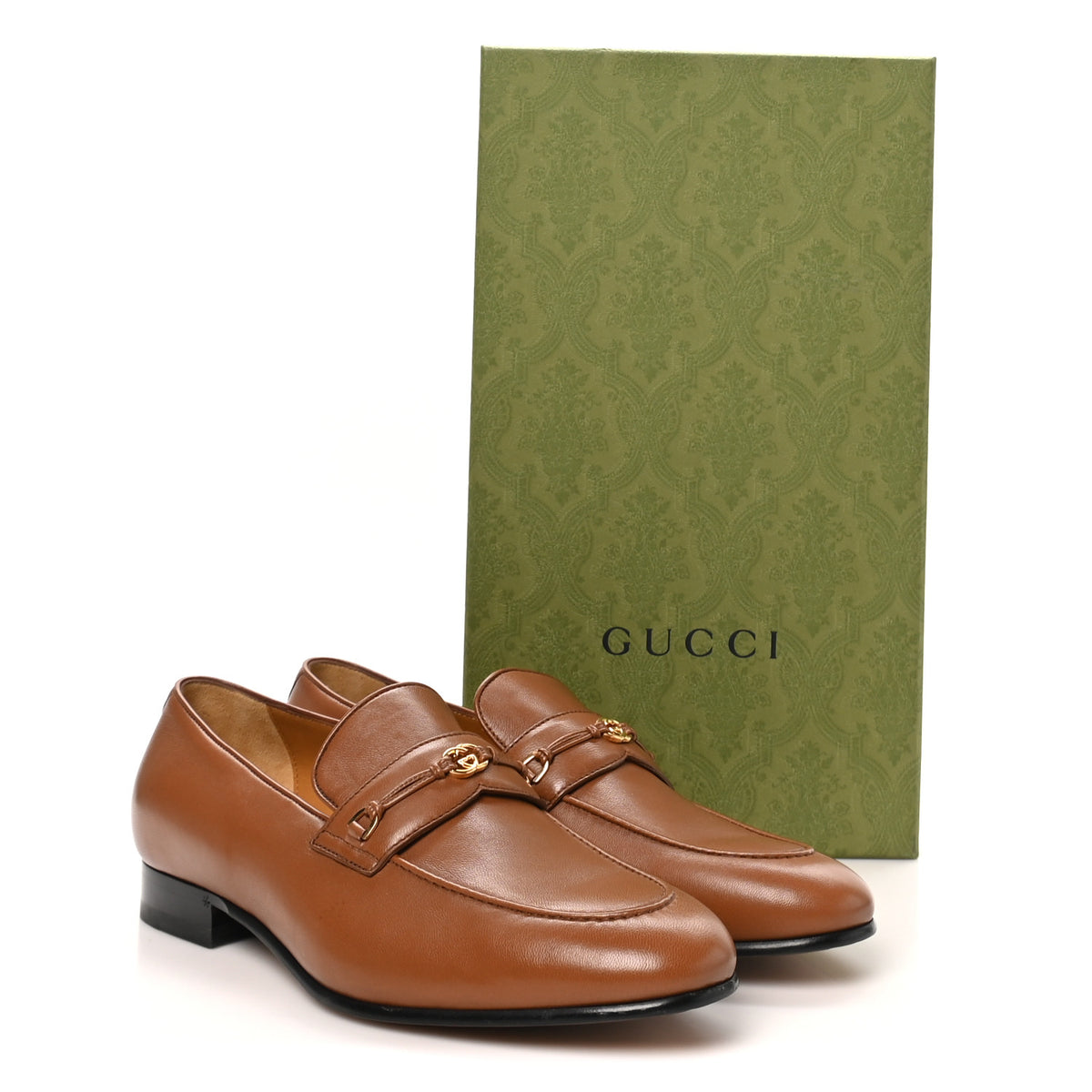 Gucci Lambskin Mens Interlocking G Loafers 9.5 Cuir 10 of 10