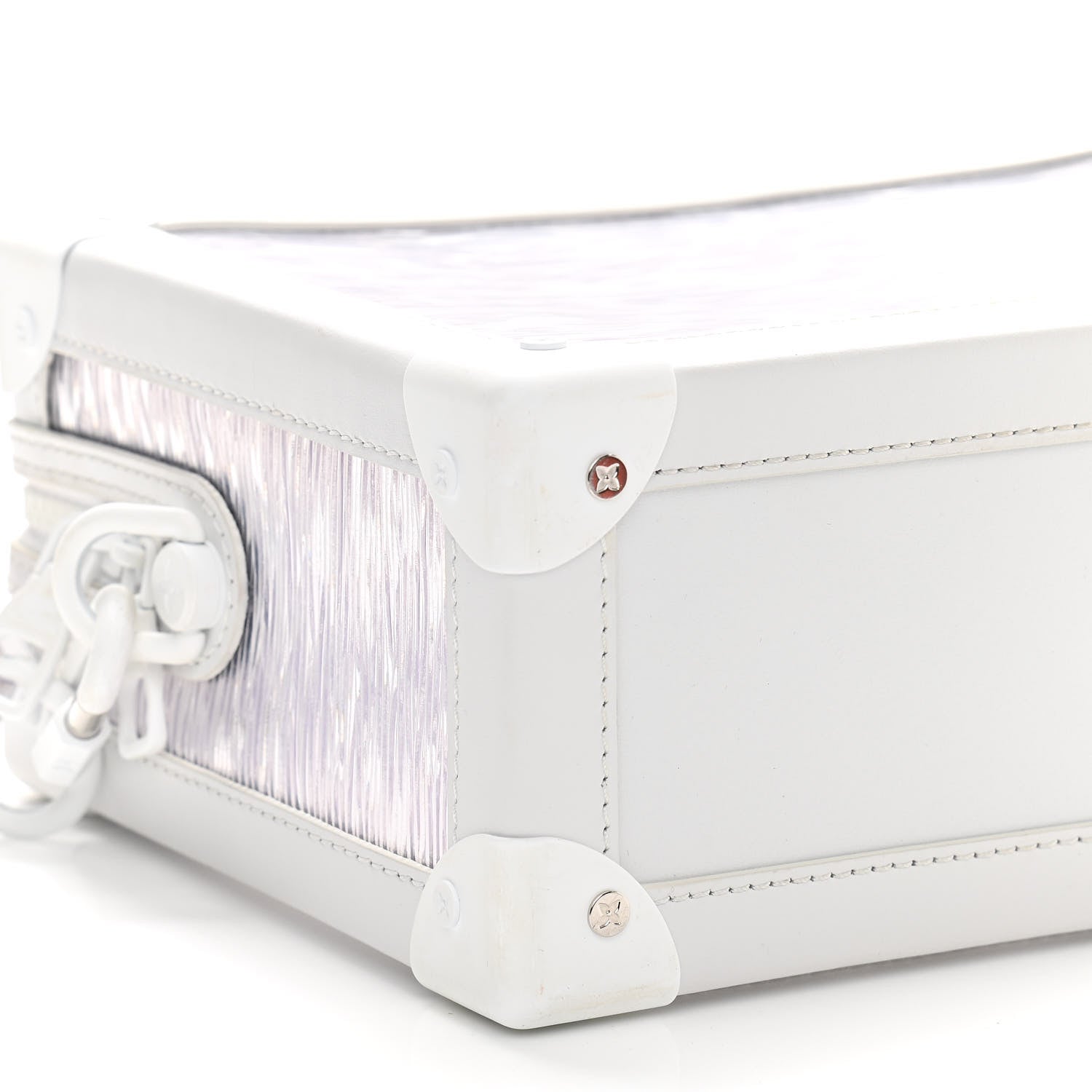 Louis Vuitton Calfskin PVC Epi Plage Soft Trunk Optic White 8 of 11
