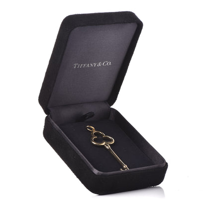 Tiffany 18K Yellow Gold Trefoil Key Pendant 3 of 3