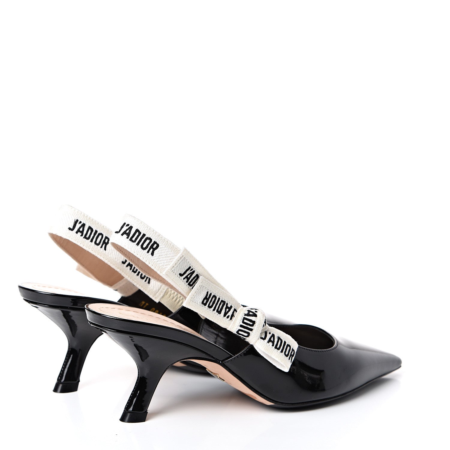Christian Dior Patent Ribbon J'Adior Slingback 65mm Pumps 35 Black 4 of 10