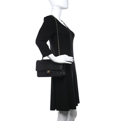 Chanel Caviar Quilted Medium Double Flap Black 2 of 9