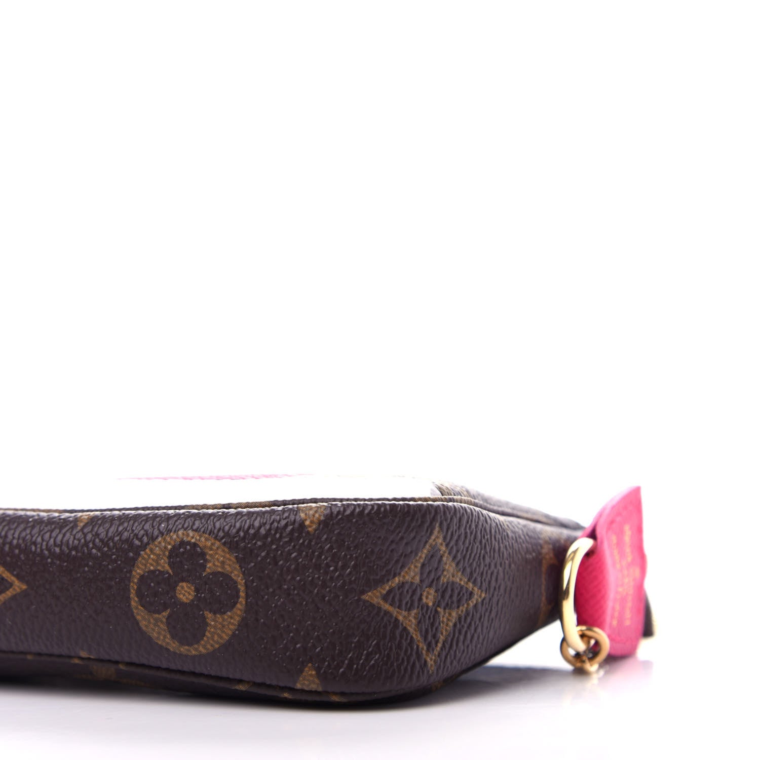 Louis Vuitton Monogram 2019 Christmas Animation Mini Courchevel Pochette Accessories Fuchsia 9 of 11