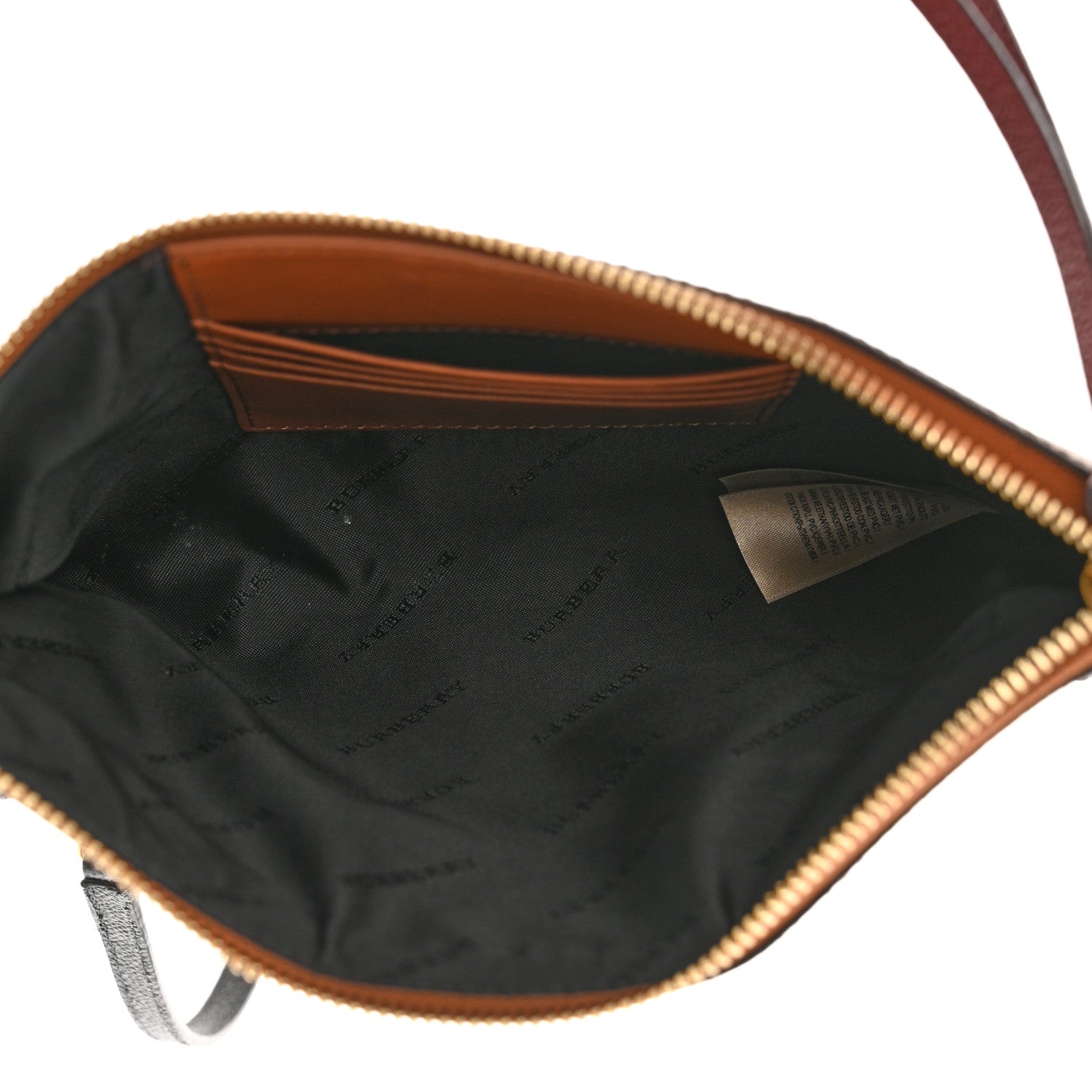 Burberry Haymarket Check Peyton Crossbody Clutch Bag Toffee 5 of 11