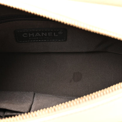 Chanel Tweed Calfskin Quilted Small Gabrielle Hobo Ivory Black 5 of 11