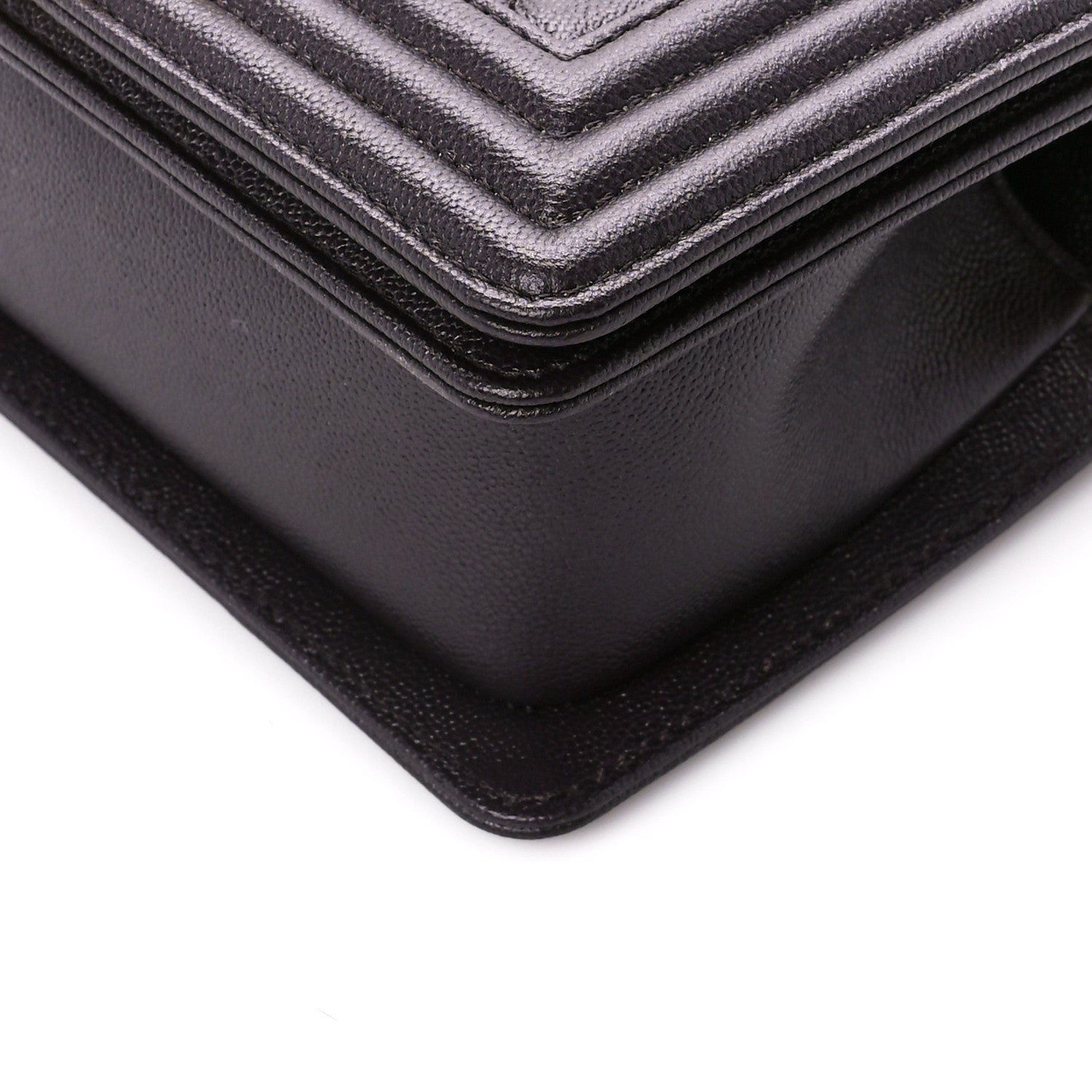 Chanel Metallic Caviar Quilted Small Boy Flap Dark Brown 10 of 10