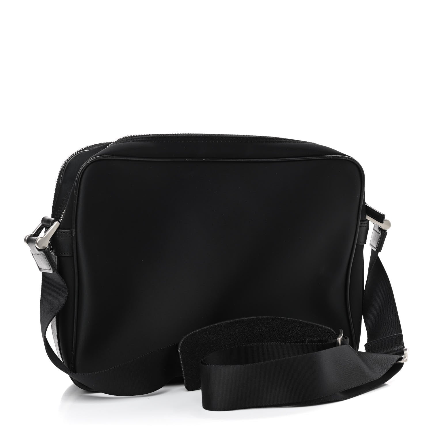 Burberry Nylon Zip Top Messenger Bag Black 2 of 7
