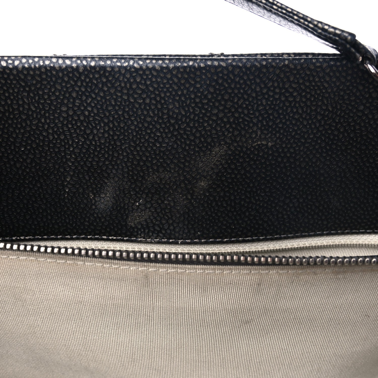 Chanel Metallic Caviar Quilted CC Tote Dark Silver 14 of 15
