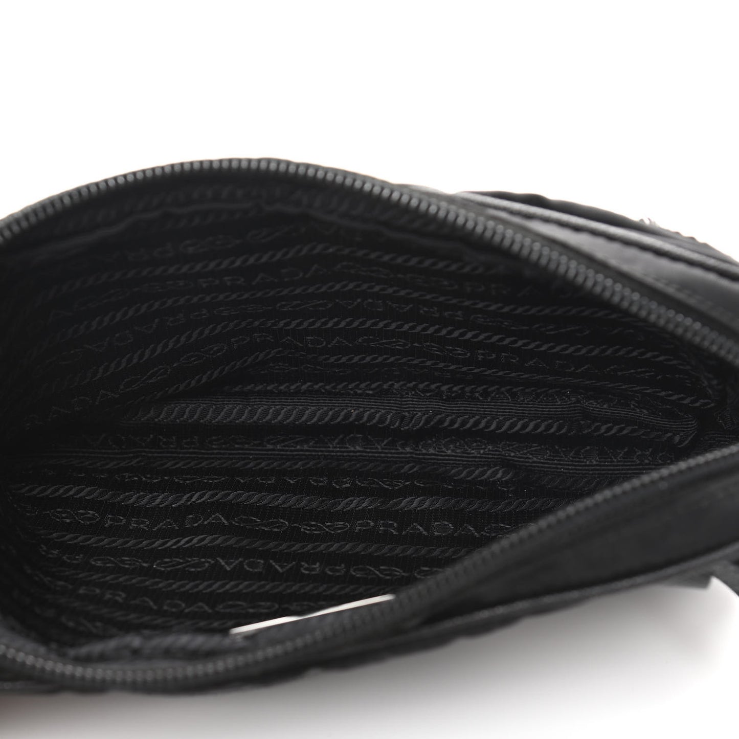 Tessuto Nylon Saffiano Belt Bag Black