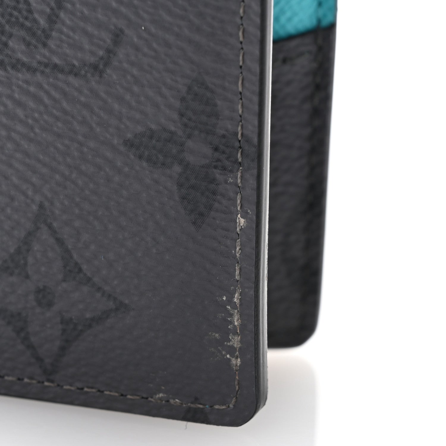 Louis Vuitton Monogram Macassar Pocket Organizer NM Turquoise 7 of 8