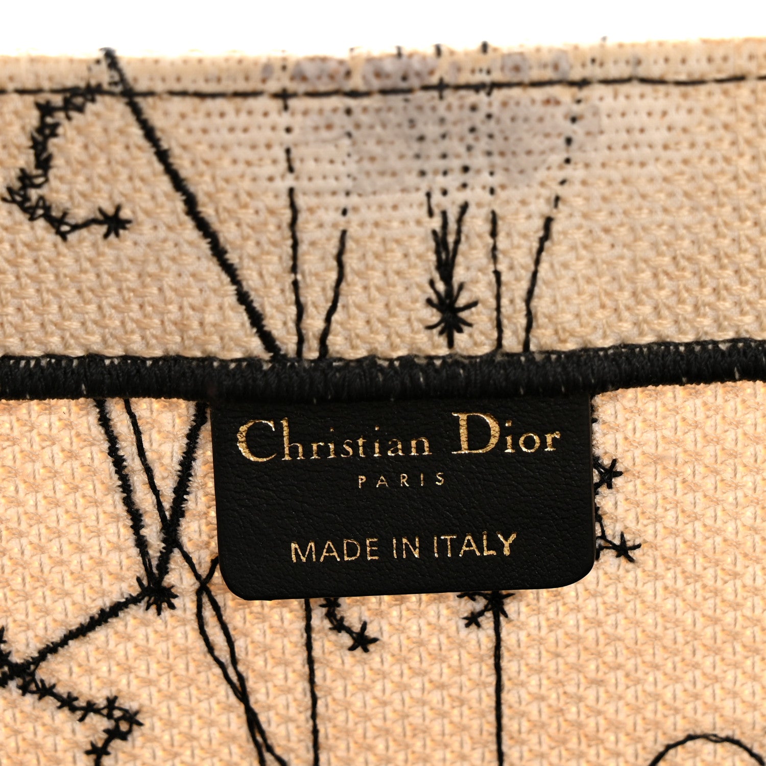 Christian Dior Canvas Embroidered Large Zodiac Book Tote Latte Multicolor 6 of 15