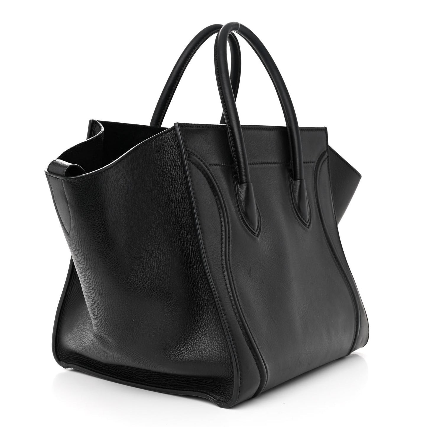 Supple Calfskin Medium Phantom Luggage Black