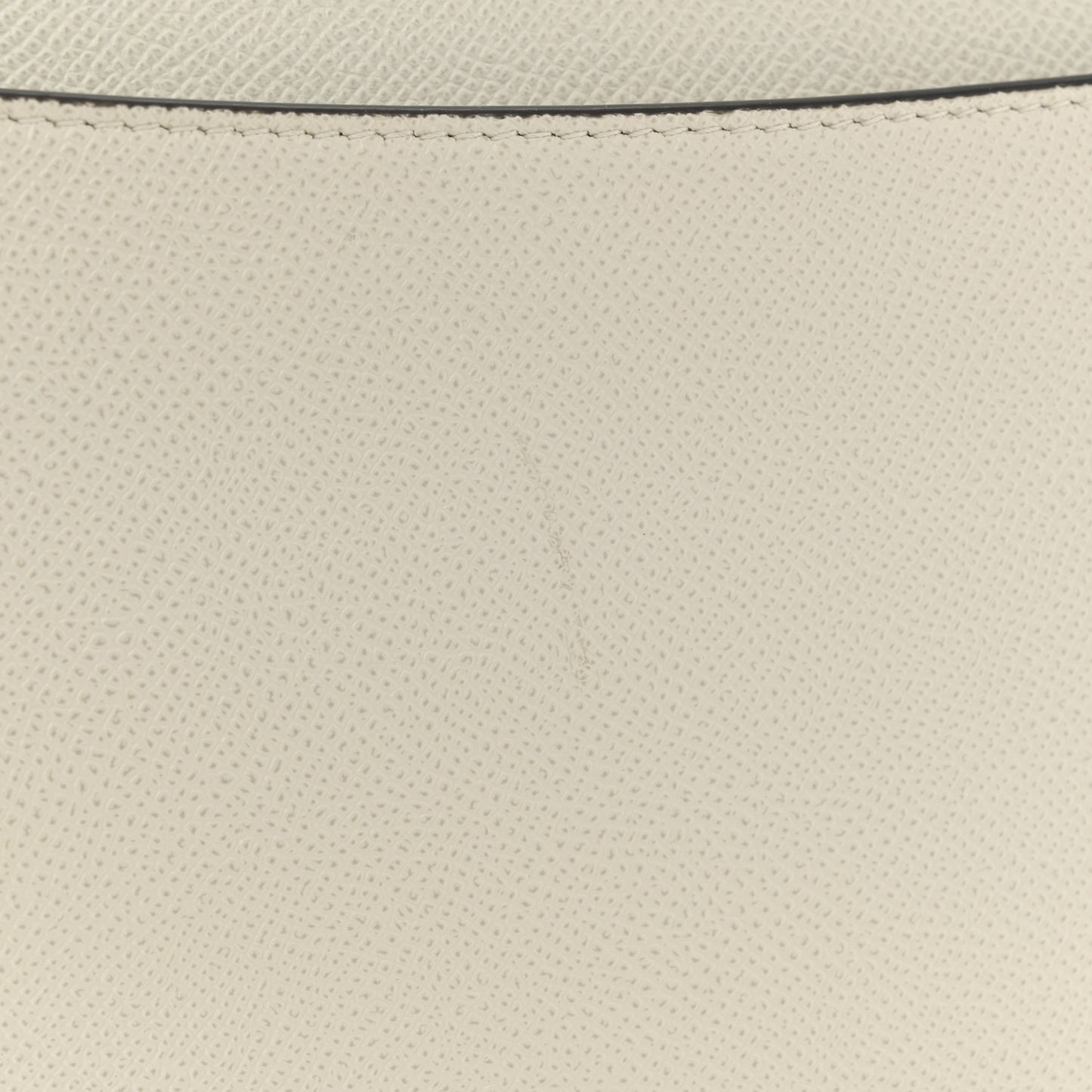 Grained Calfskin Saddle Bag White