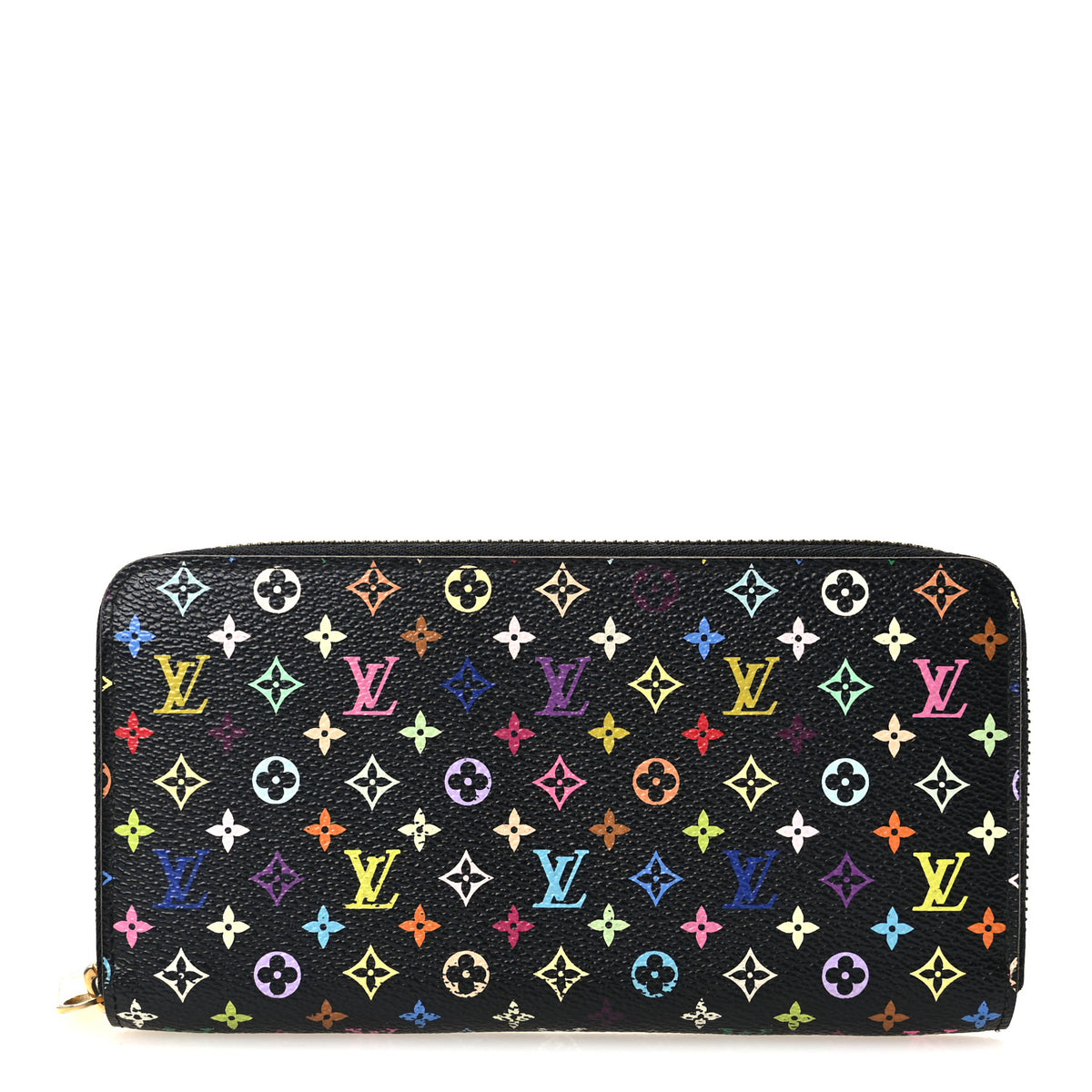Louis Vuitton Monogram Multicolor Zippy Wallet Black Grenade 1 of 11