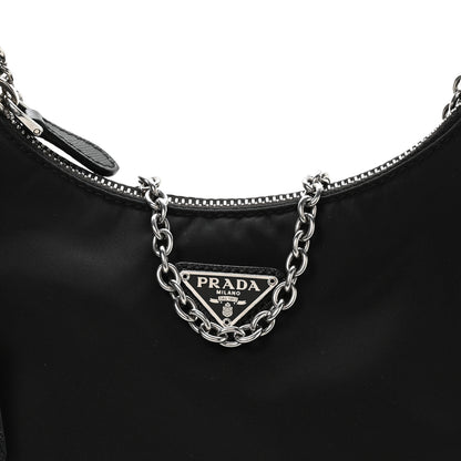 Prada Nylon Re-Edition 2005 Shoulder Bag Black 8 of 10