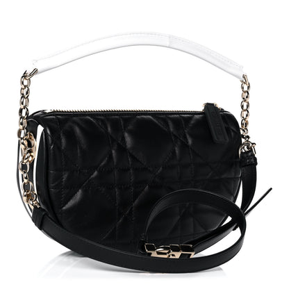 Christian Dior Lambskin Cannage Small Dior Vibe Hobo Bag Black 3 of 13