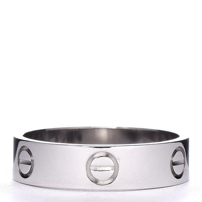 Cartier 18K White Gold 5.5mm LOVE Ring 61 9.5 3 of 6