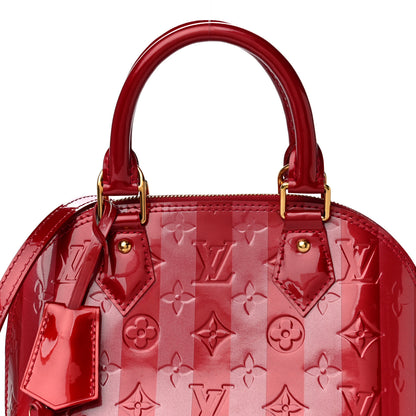 Louis Vuitton Vernis Rayures Alma BB Pomme D'Amour 7 of 14
