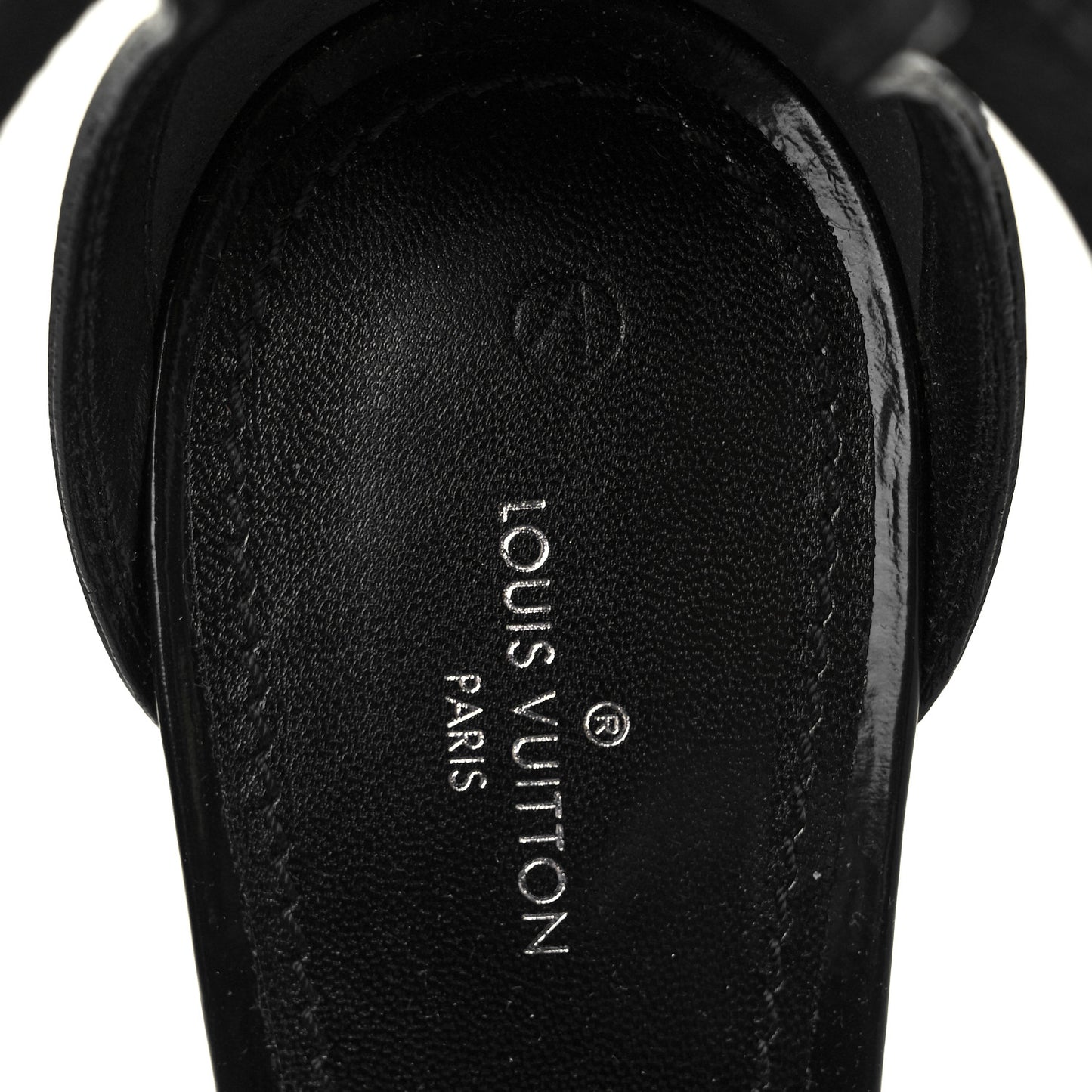 Glazed Calfskin Monogram Star Trail Sandals 41 Black