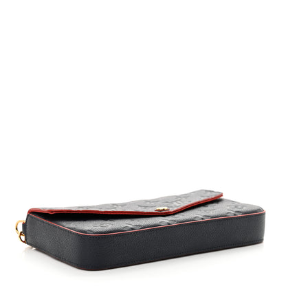 Louis Vuitton Empreinte Pochette Felicie Chain Wallet Marine Rouge 5 of 10