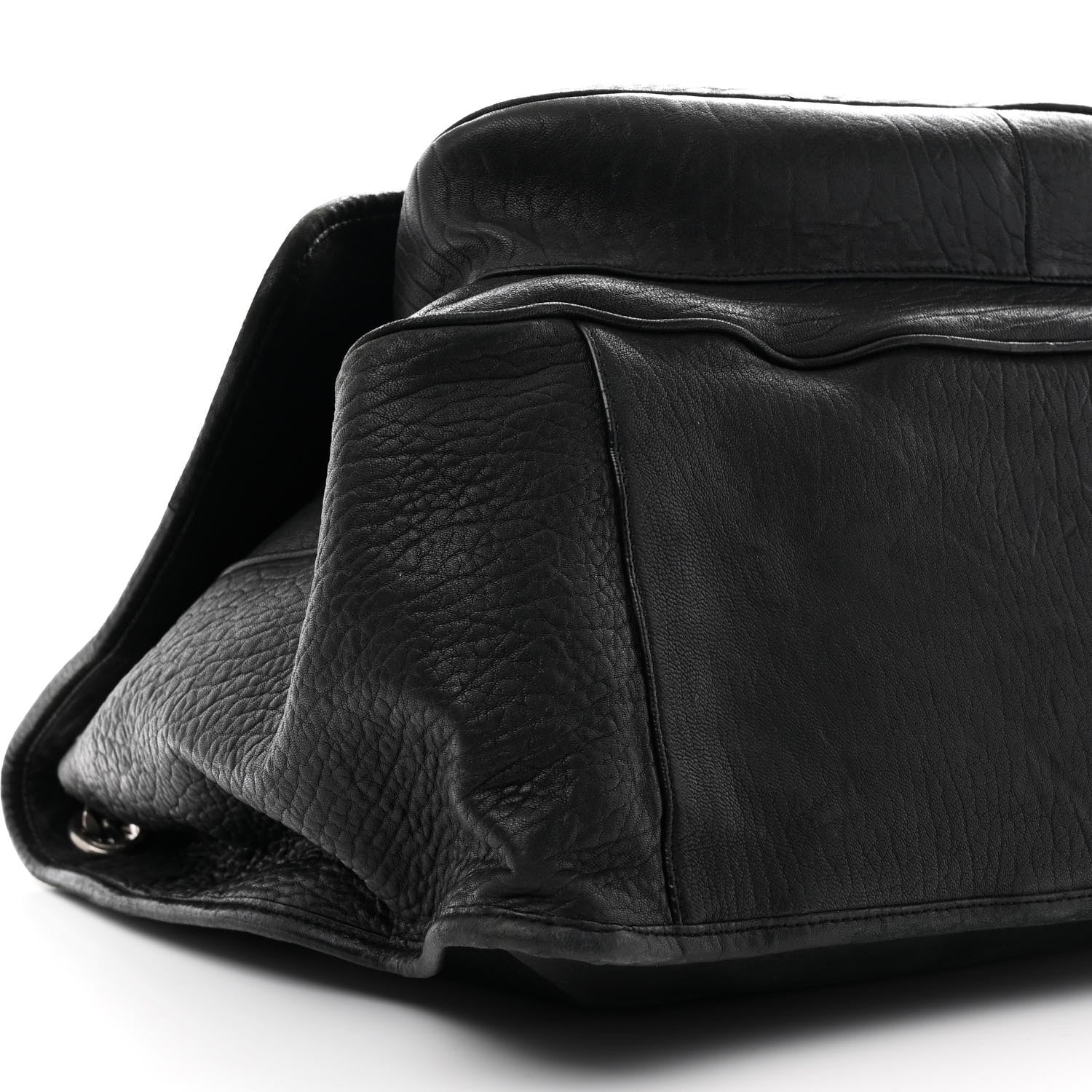 Saint Laurent Grained Lambskin Monogram Oversized Niki Chain Satchel Black 10 of 11