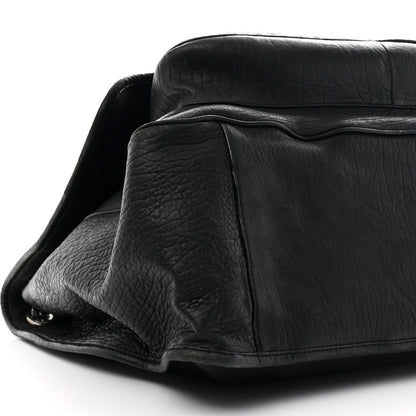 Saint Laurent Grained Lambskin Monogram Oversized Niki Chain Satchel Black 10 of 11