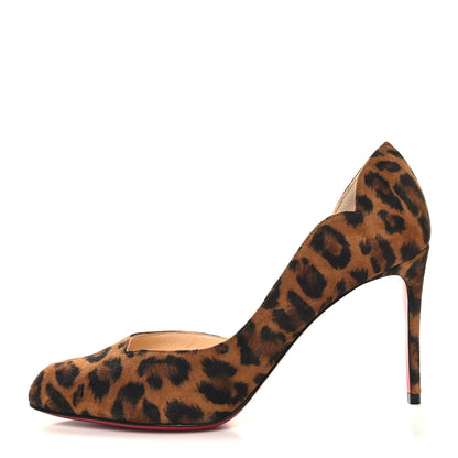 Christian Louboutin Veau Velours Kitty Round Chick 85 Pumps 37.5 Brown 1 of 8