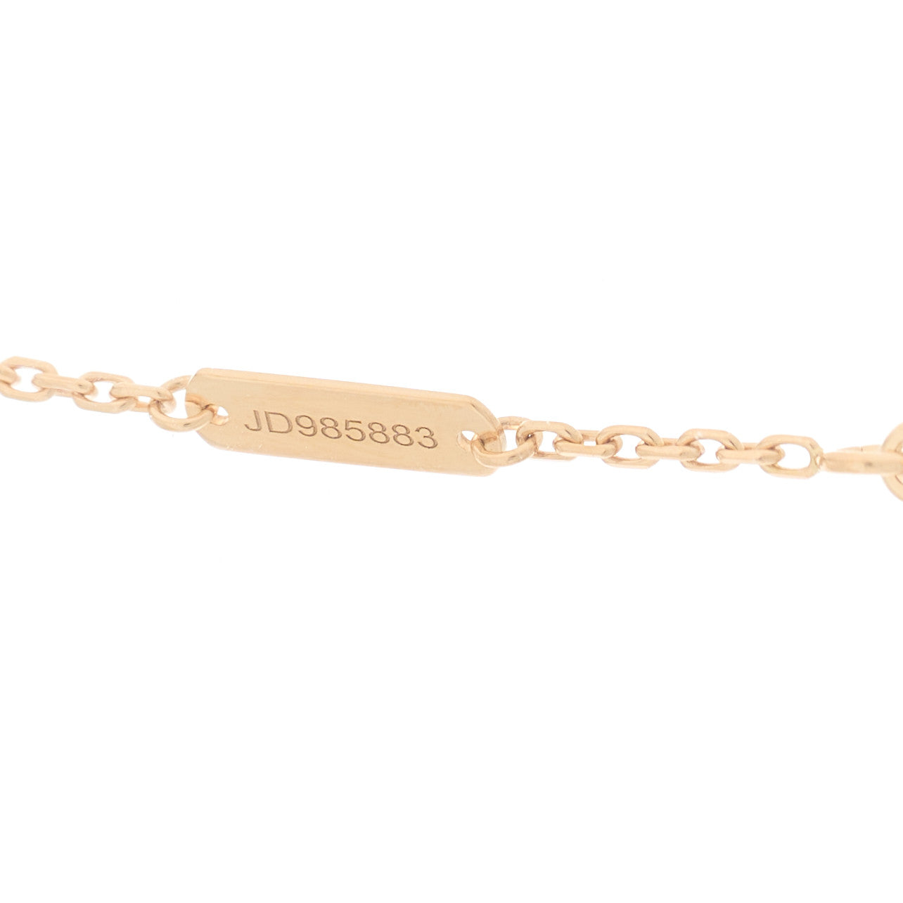Van Cleef & Arpels 18K Rose Gold Diamond Silver Obsidian Vintage Alhambra Pendant Necklace 4 of 7