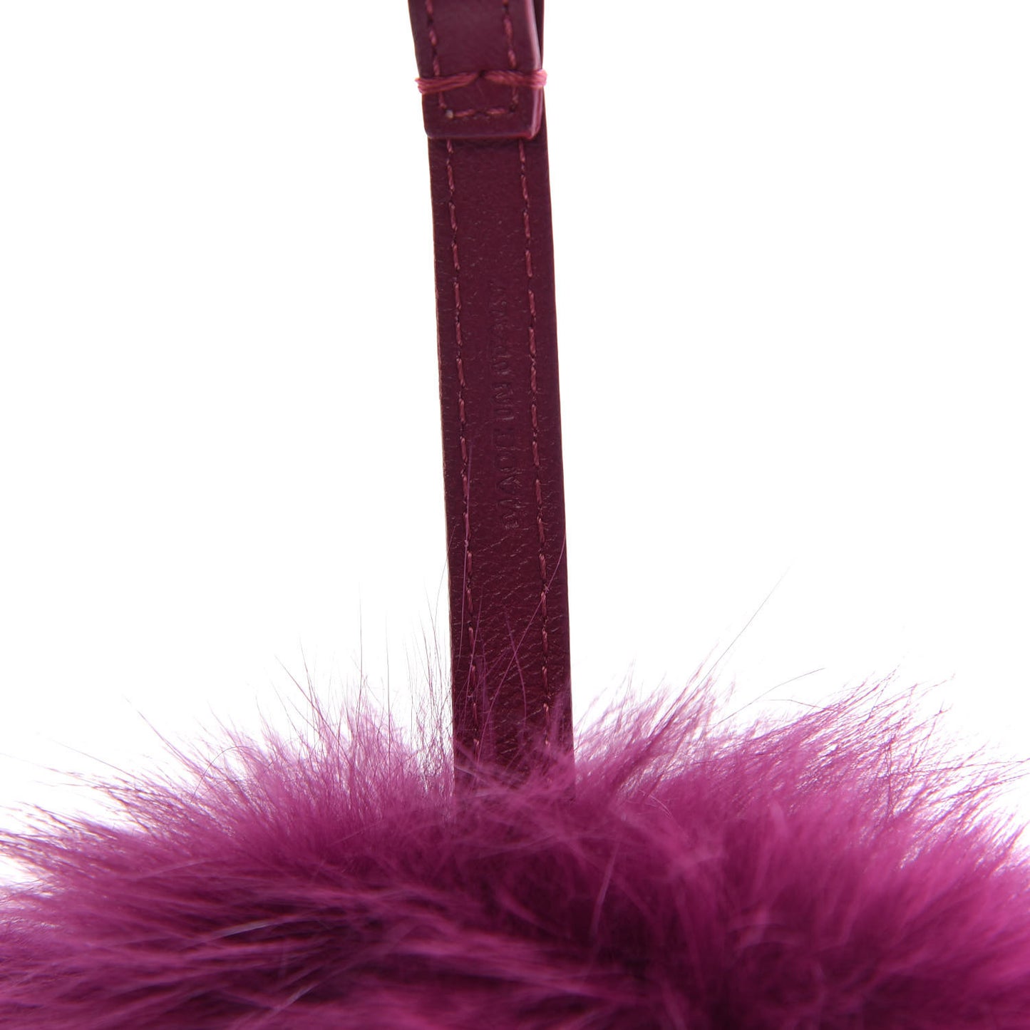 Fox Fur Shiny Nappa Bi-Color P ABCharm Bag Charm Fucsia Giallo Ciclamino