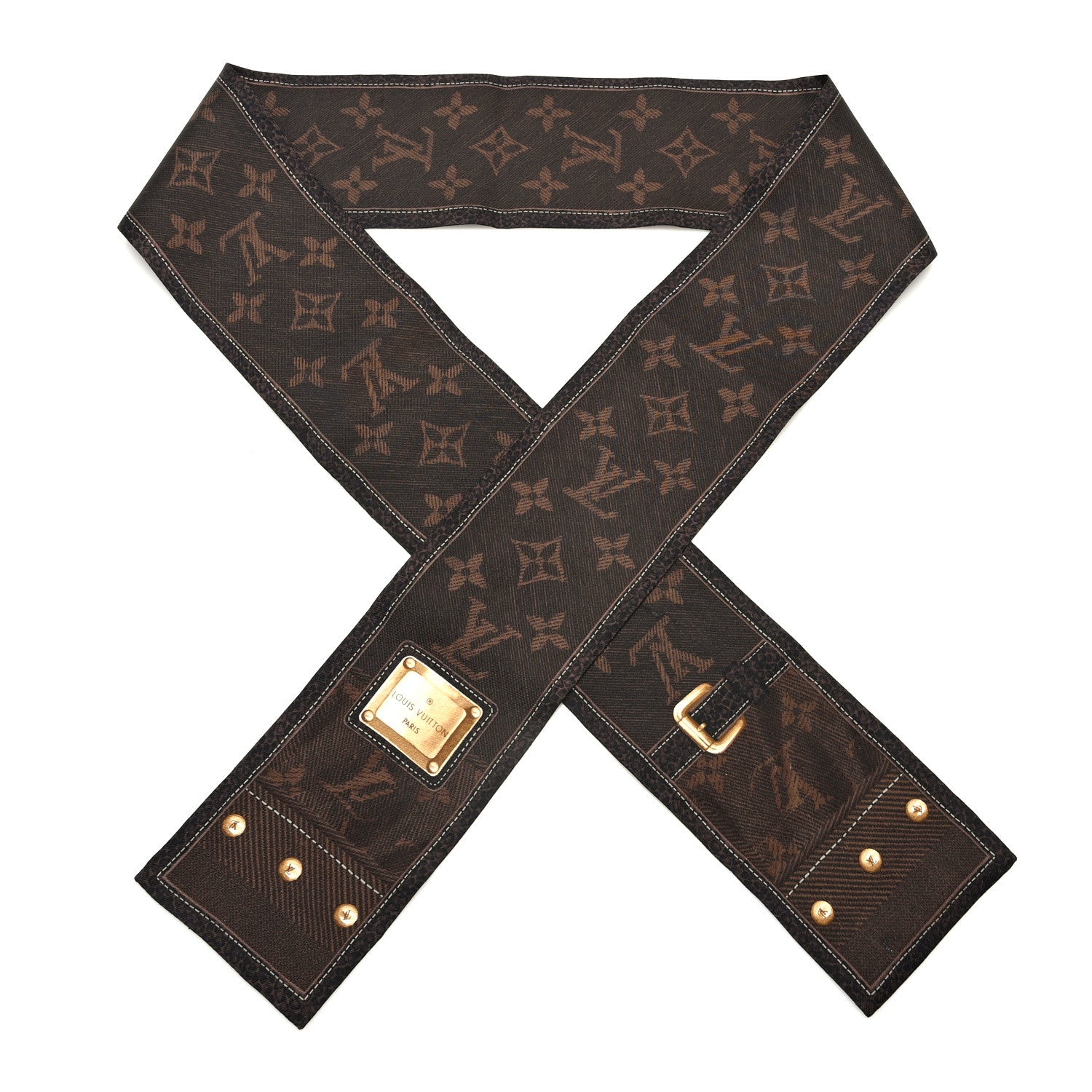 Louis Vuitton Silk Monogram New Denim Bandeau Ebene 1 of 3