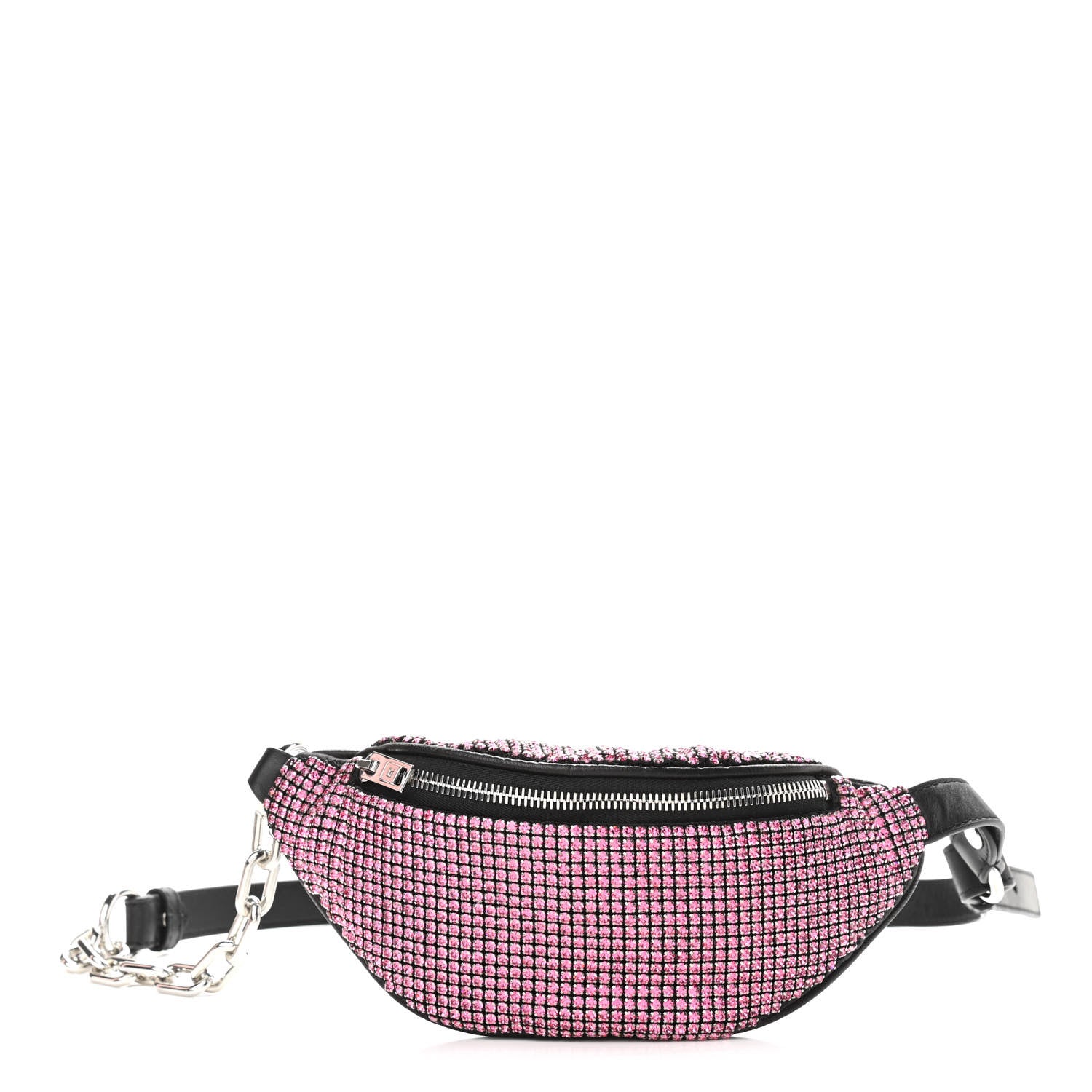 Alexander Wang Rhinestone Mesh Mini Attica Belt Bag Prism Pink 1 of 9