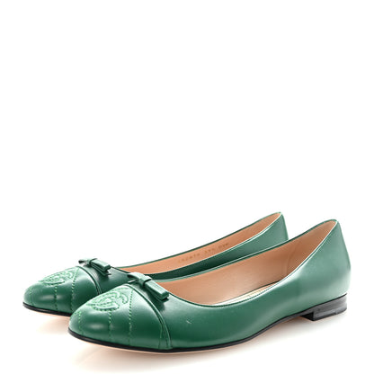 Gucci Double G Ballet Flats 39.5 Green 4 of 10